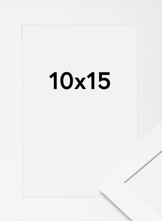 Ramme Bga Classic Akrylglass Hvit 10x15 Cm