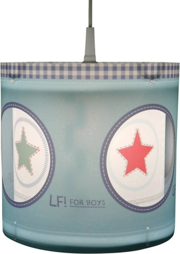 Lief for Boys Stjerne Pendullampe Energisparepære, LED (RGB) E27 60 W Blå