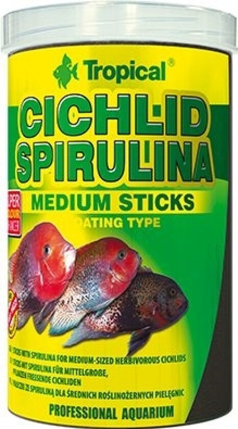 CICHLID SPIRULINA MEDIUM STICKS 1l