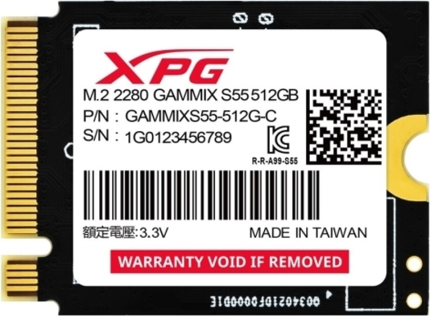 XPG GAMMIX S55 512GB PCIe 4x4 5/3.8MB/s M2230 SSD