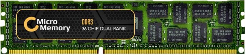 - DDR3 - modul - 16 GB - DIMM 240-pin - 1333 MHz / PC3-10600 - registrert - ECC - for Lenovo Flex System x240 Compute Node System x35XX M4 x3650 M3 x3690 X5 x3950 X5