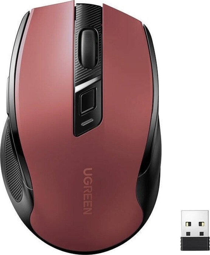 Ugreen Mouse UGREEN MU006 trådløs mus 2,4 GHz + Bluetooth 5.0 (rød)