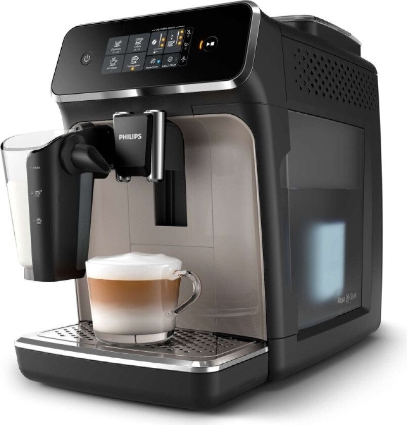 Series 2200 EP2235 - Automatisk kaffemaskin med cappuccinatore - 15 bar - black/zinc brown