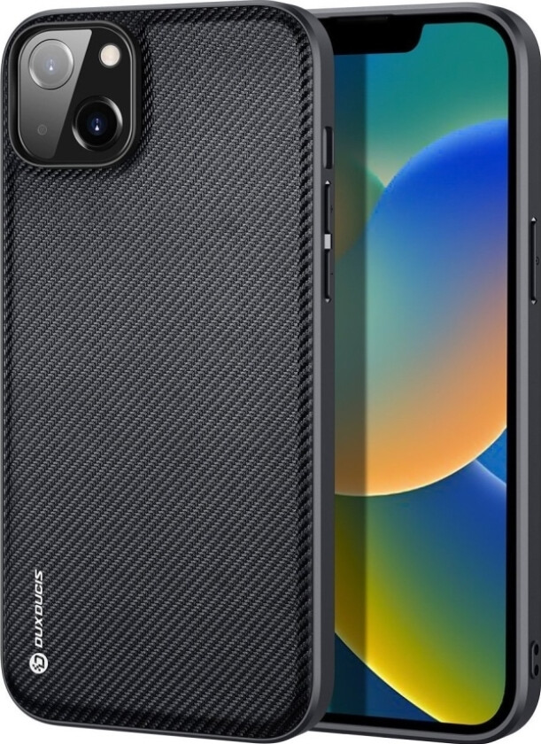 Dux Ducis Dux Ducis Fino-deksel dekket med nylonmateriale iPhone 14 Max svart
