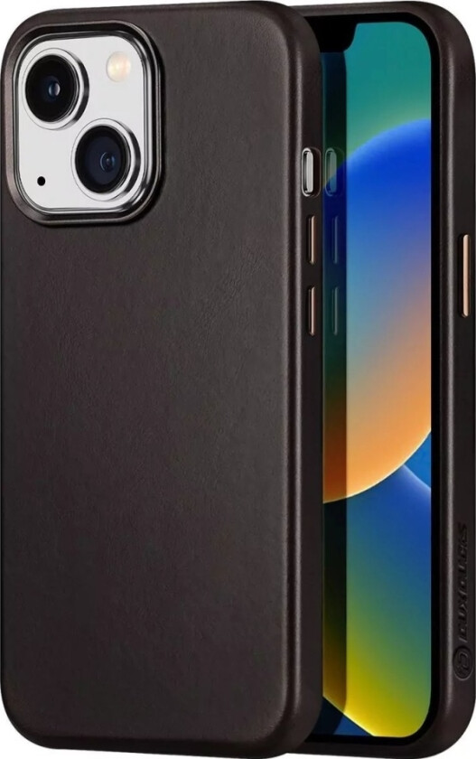 Dux Ducis Naples case for iPhone 14 Plus leather case (compatible with MagSafe) dark brown