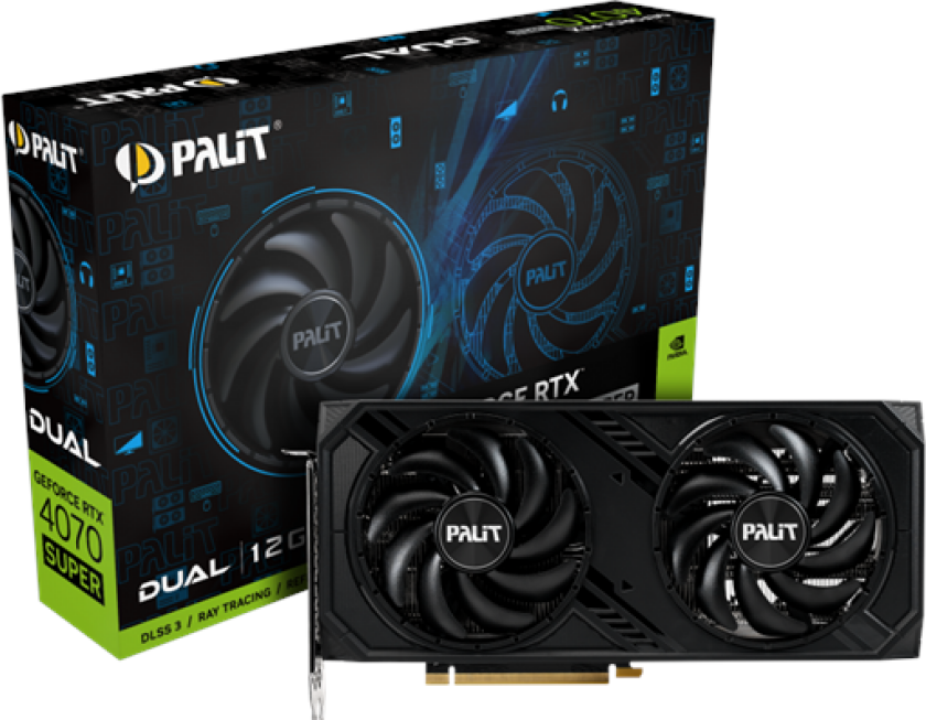 GeForce RTX 4070 SUPER DUAL - 12GB GDDR6X RAM - Grafikkort