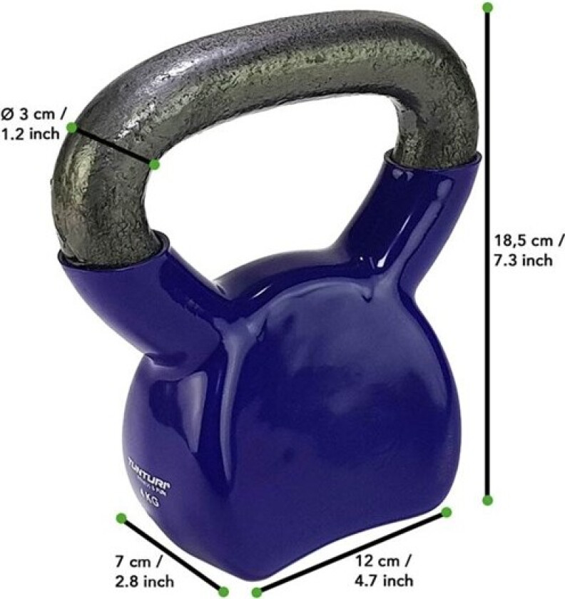Vinyl Kettlebell 4 kg.