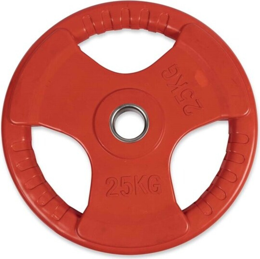 Vægtskive Rød m. Håndtag 25 KG Ø50