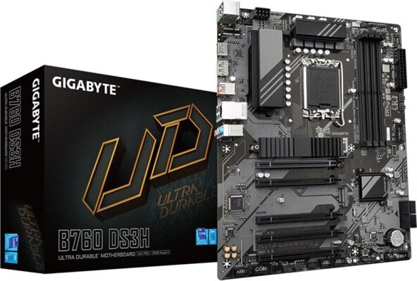 B760 DS3H Hovedkort - Intel B760 - Intel LGA1700 socket - DDR5 RAM - ATX