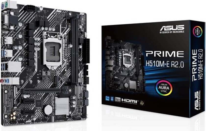 PRIME H510M-E R2.0 Hovedkort - Intel H470 - Intel LGA1200 socket - DDR4 RAM - Micro-ATX