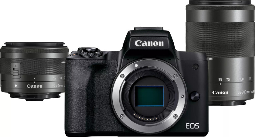 EOS M50 Mk II 15-45mm + 55-200mm - Black