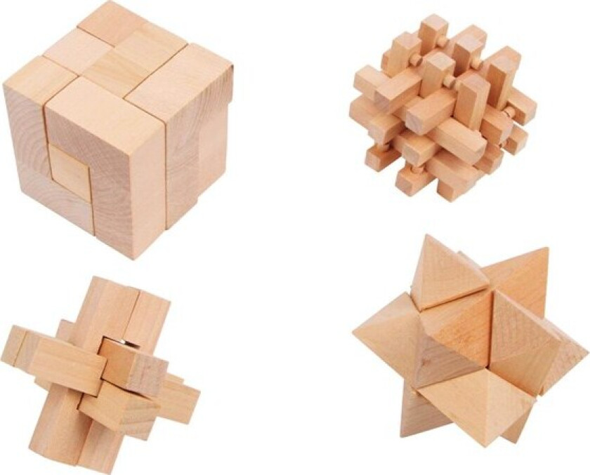 - Wooden Brain Puzzles Set of 4 Tre