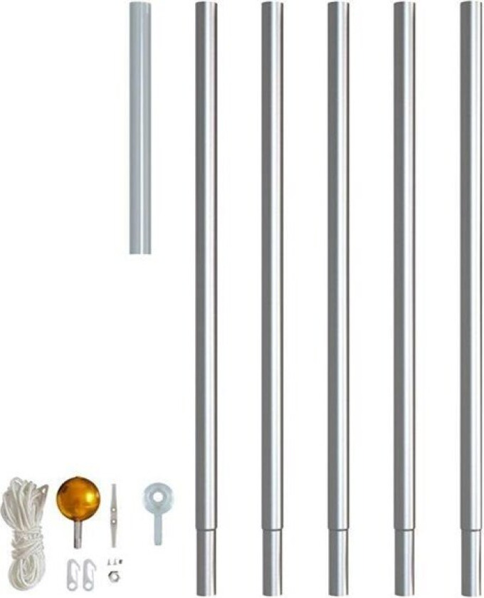 Flagpole Kit for  6-meters-tall Light Tree. Aluminium.