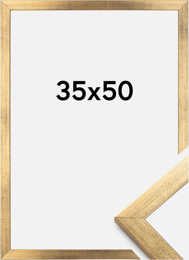Bilde av Ramme Stilren Akrylglass Gull 35x50 Cm