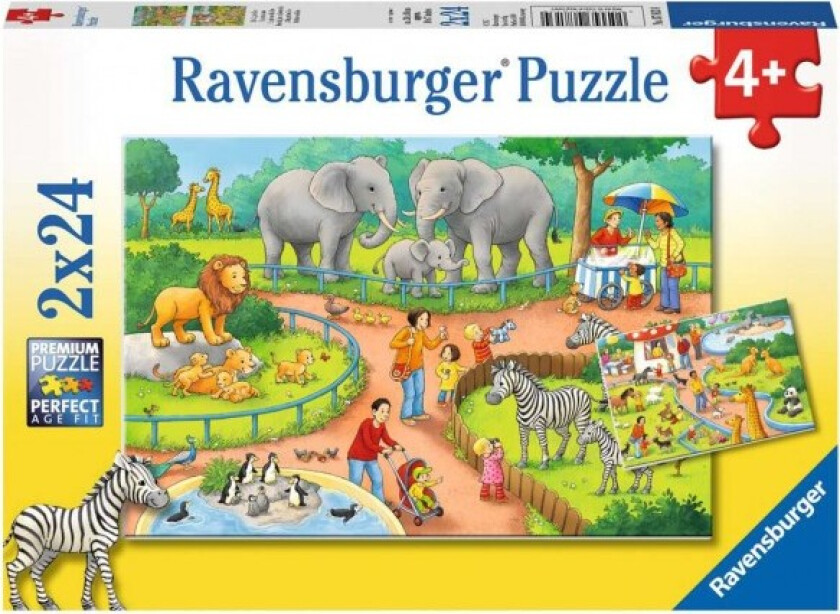 Puzzle A Day at the Zoo 2x24st. Gulv