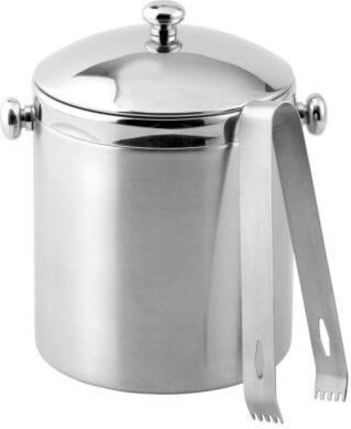 Ice bucket 1 litre 12 cm Matte/Glossy steel