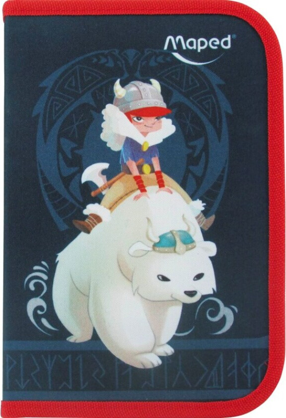 Pencil case single Simple Viking with content 31 items