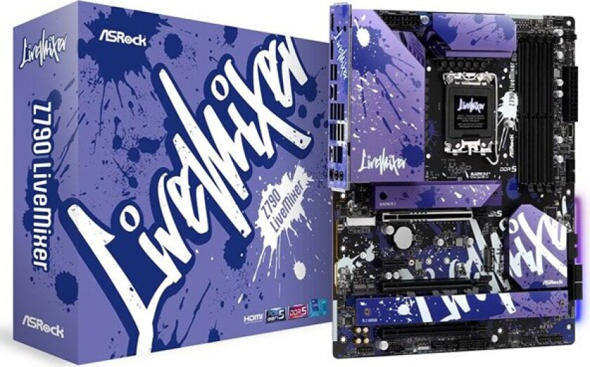 Z790 LiveMixer Hovedkort - Intel Z790 - Intel LGA1700 socket - DDR5 RAM - ATX