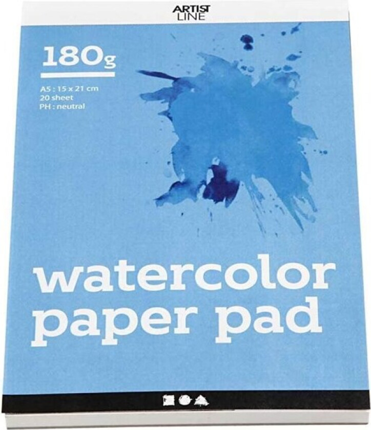 Watercolor Block White A5 180gr 20 Sheets