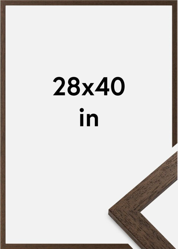 Ramme Brown Wood Akrylglass 28x40 Inches (71,12x101,6 Cm)