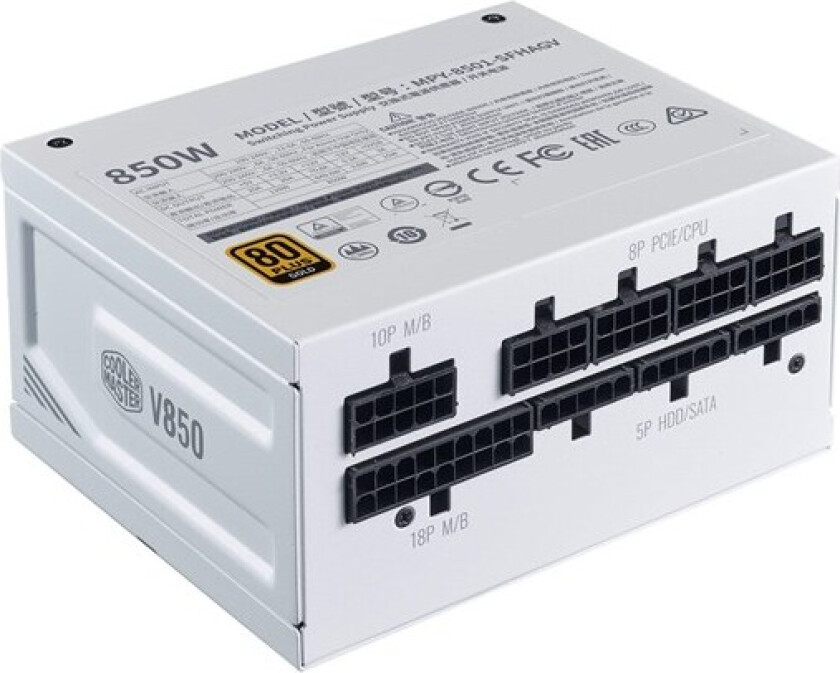 V Series V850 SFX GOLD White Edition Strømforsyning (PSU) - 850 Watt - 92 mm - 80 Plus Gold sertifisert