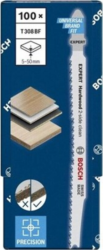 STIKSAVKLINGE T308BF HARDWOOD 100 STK