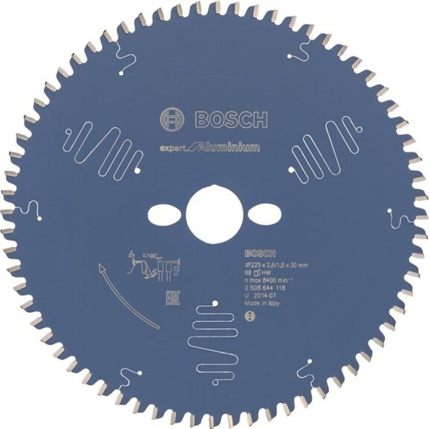 Sirkelsagblad Expert for Aluminium 225 x 30 x 2,6 mm, 68