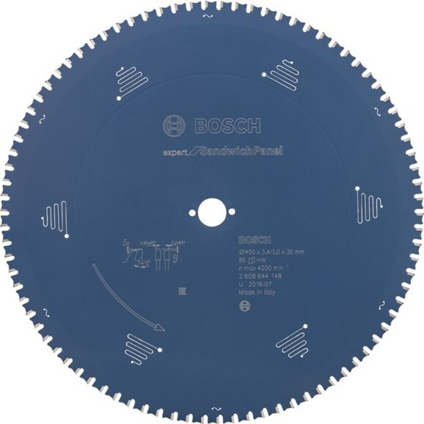 Sirkelsagblad Expert for Sandwich Panel 450 x 30 x 3,4 mm, 86