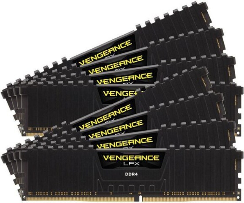 Vengeance LPX DDR4-3600 - 256GB - CL18 - Octa Channel (8 stk) - Intel XMP - Svart