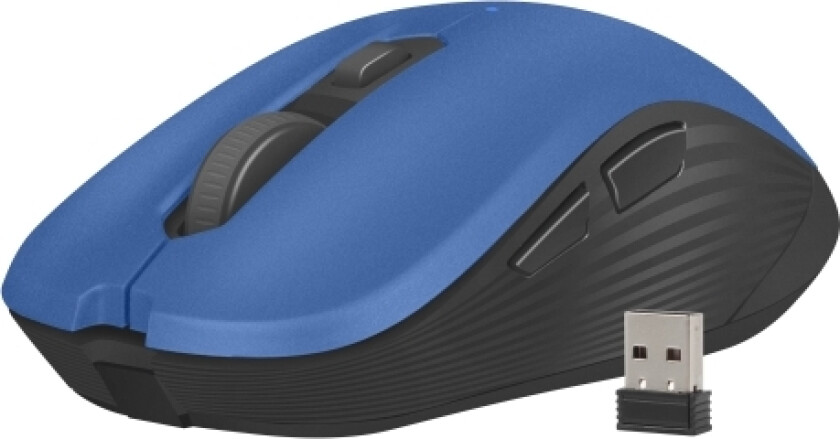 Robin - mouse - 2.4 GHz - black blue - Mus - Optisk - 6 - Blå
