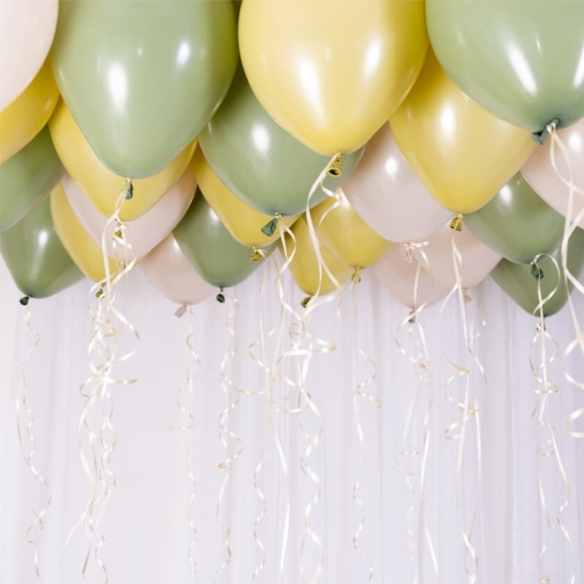 Ballongtak Kit Jungel Grønn, 30 ballonger og bånd