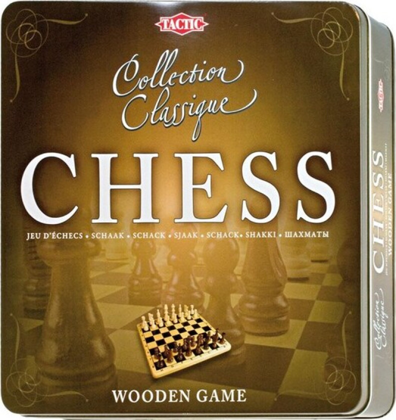 Wooden Chess in Tin box
