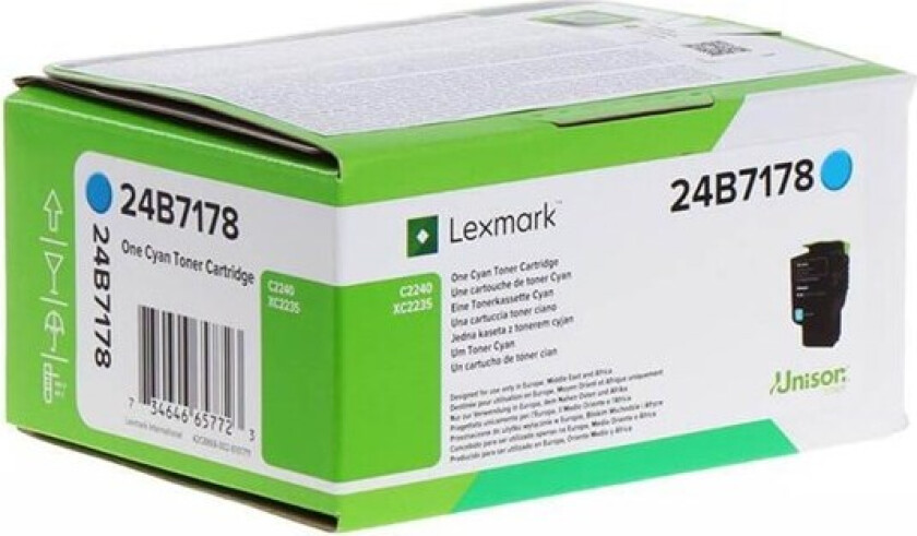 24B7154 toner cartridge Cyan 6.000 pages - Laser toner Blå