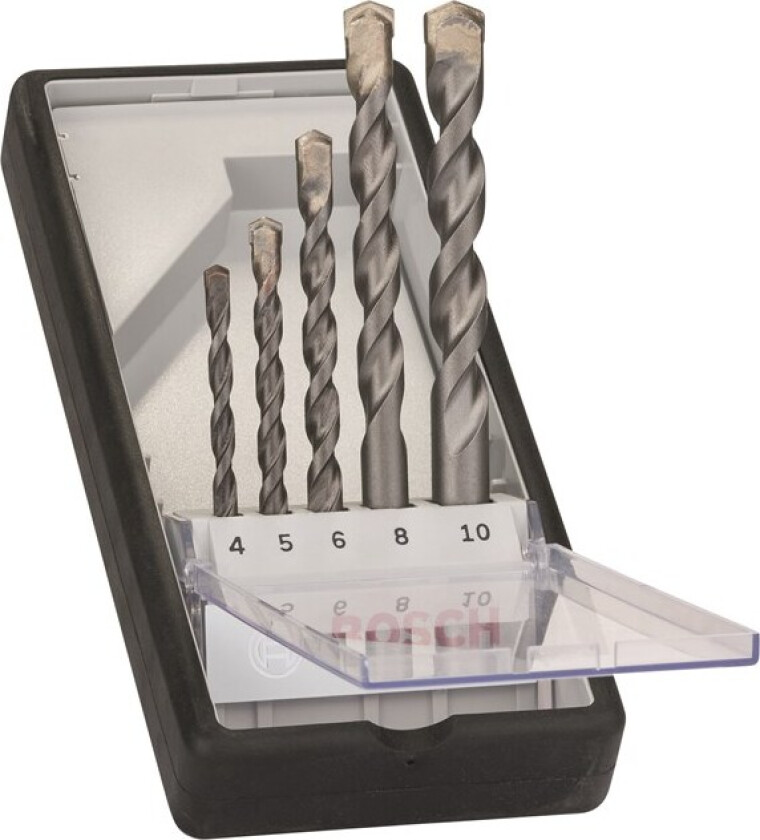 5-delers Robust Line betongbor-sett CYL-3 4; 5; 6; 8; 10 mm