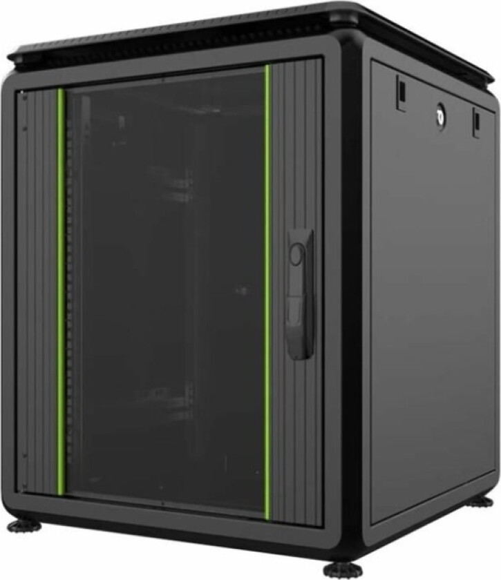 by Logon - Rack skap - 600 x 600 mm, data line - free-standing - svart, RAL 9005 - 12U - 19