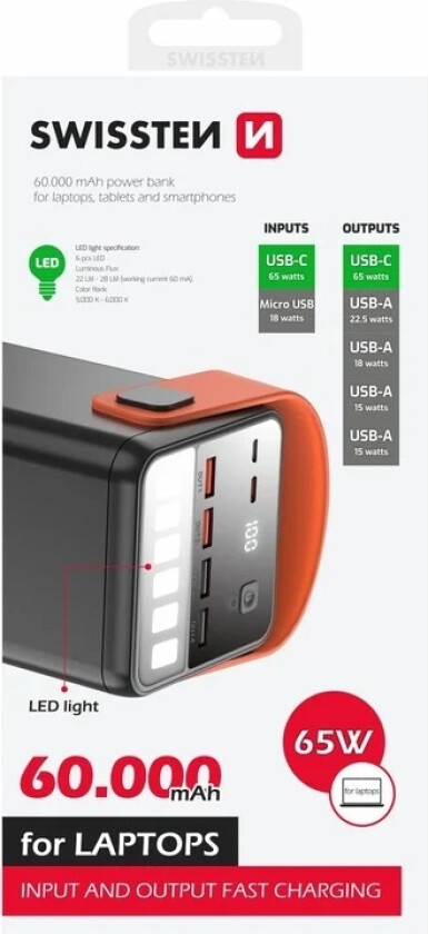 Power Line Power Bank 60.000 mAh / 65W