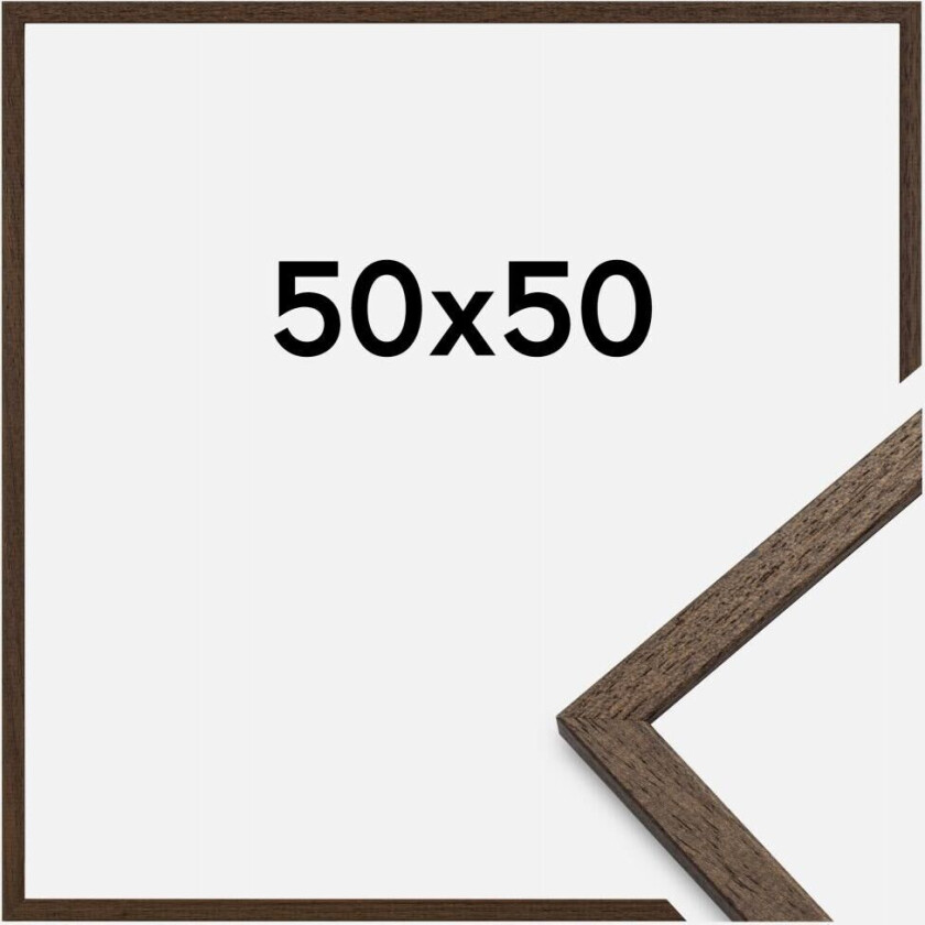 Ramme Edsbyn Akrylglass Valnøtt 50x50 Cm