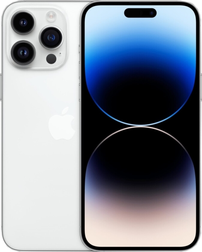 iPhone 14 Pro Max - 5G smartphone - dobbelt-SIM / Internminne 1 TB - OLED-display - 6.7 - 2796 x 1290 pixels (120 Hz) - 3x bakkamera 48 MP, 12 MP, 12 MP - front camera 12 MP - sølv