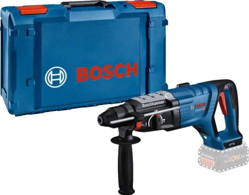 GBH 18V-28 DC, SDS Plus, Sort, Blå, Børsteløs motor, 1,6 cm, 950 RPM, 3,4 J - Uten batteri og opplader