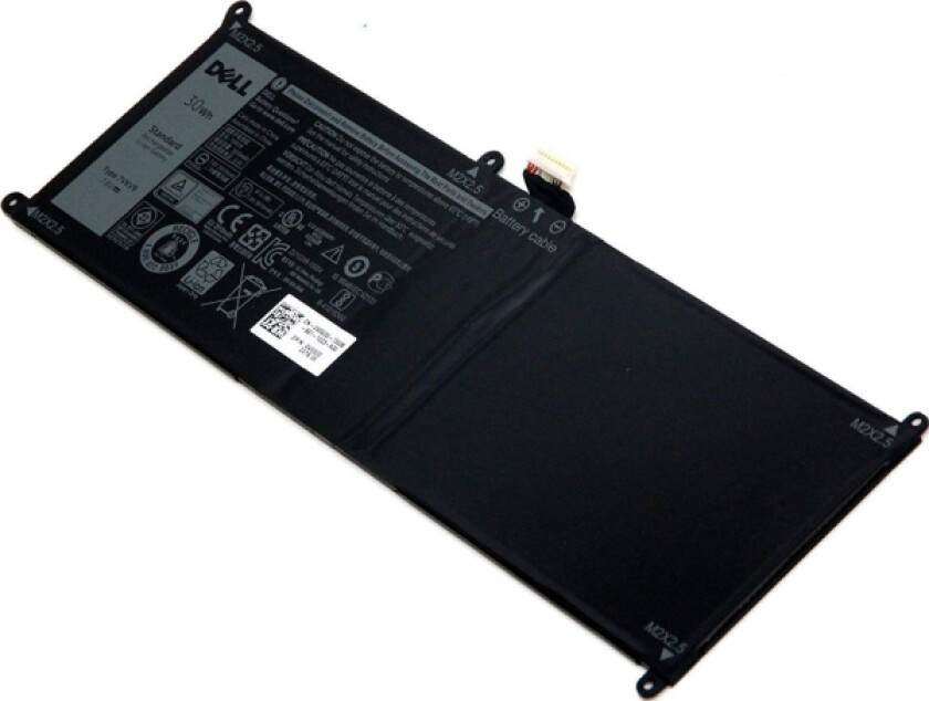 - Batteri til bærbar PC (tilsvarer: 7VKV9, 9TV5X, 0V55D0, 09TV5X) - litiumion - 2-cellers - 4020 mAh - 30 Wh - svart - for Latitude 7275 XPS 12 9250