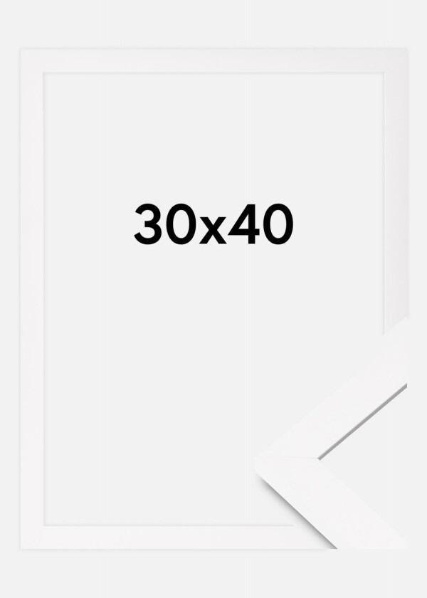 Ramme Bga Classic Akrylglass Hvit 30x40 Cm