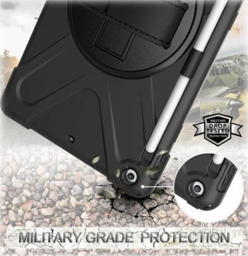 Defender Case - Baksidedeksel for nettbrett - svart - 9.7 - for Apple 9.7-inch iPad (5. generasjon, 6. generasjon)