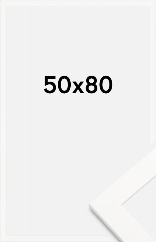 Ramme Trendline Akrylglass Hvit 50x80 Cm