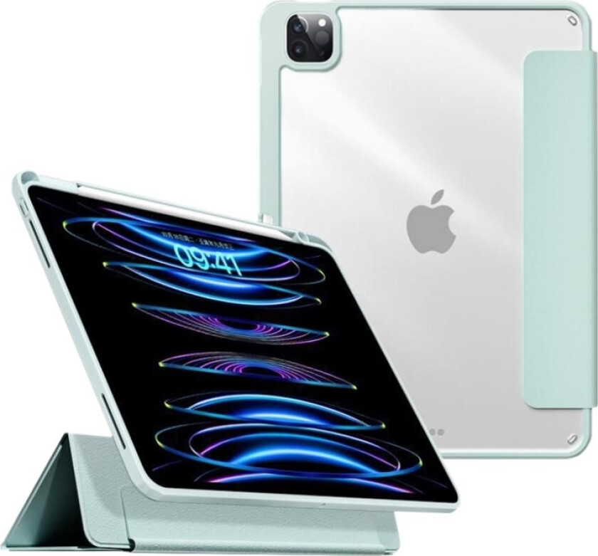 Boston - Lommebok for nettbrett - polyuretan, polykarbonat, termoplast-polyuretan (TPU) - blank, lys grønn - for Apple 11-inch iPad Pro (3. generasjon, 4. generasjon)