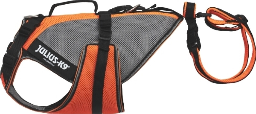 Bilde av Julius-K9 JK9 Multivest, 4in1 multifunctional dog jacket, S, UV orange
