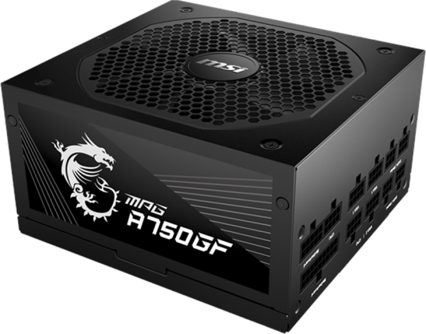 MPG A750GF - Strømforsyning (intern) - ATX12V / EPS12V - 80 PLUS Gold - AC 100-240 V - 750 watt - aktiv PFC