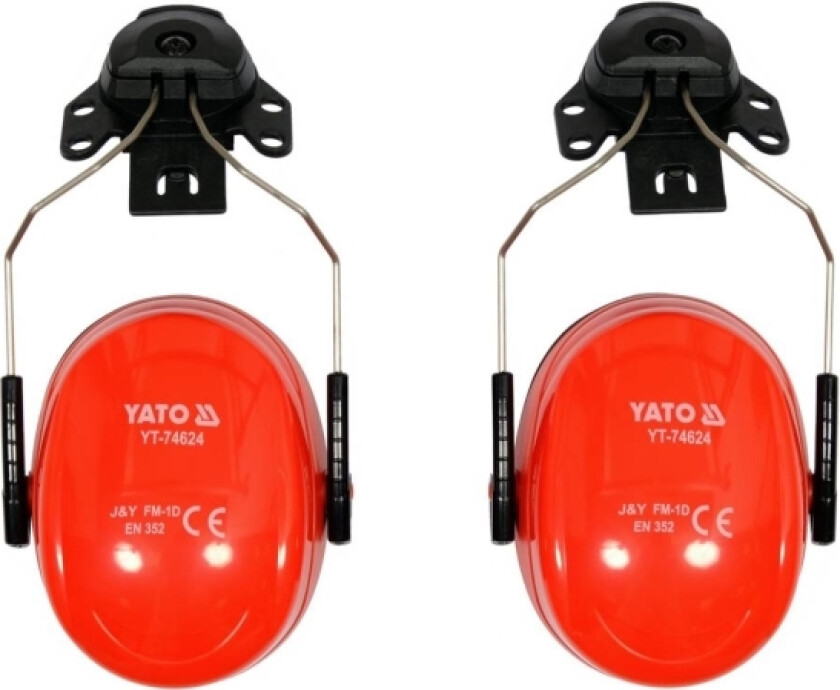 Yato YT-74624, Voksen, Hankjønn, Sort, Rød, ABS, Skum, Polyvinylklorid (PVC), Rustfritt stål, Hodebånd, 28 dB