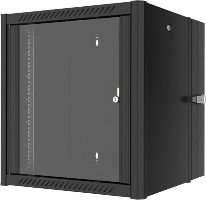 by Logon - Rack skap - 60 x 60, double, pro - veggmonterbar - svart, RAL 9005 - 12U - 19