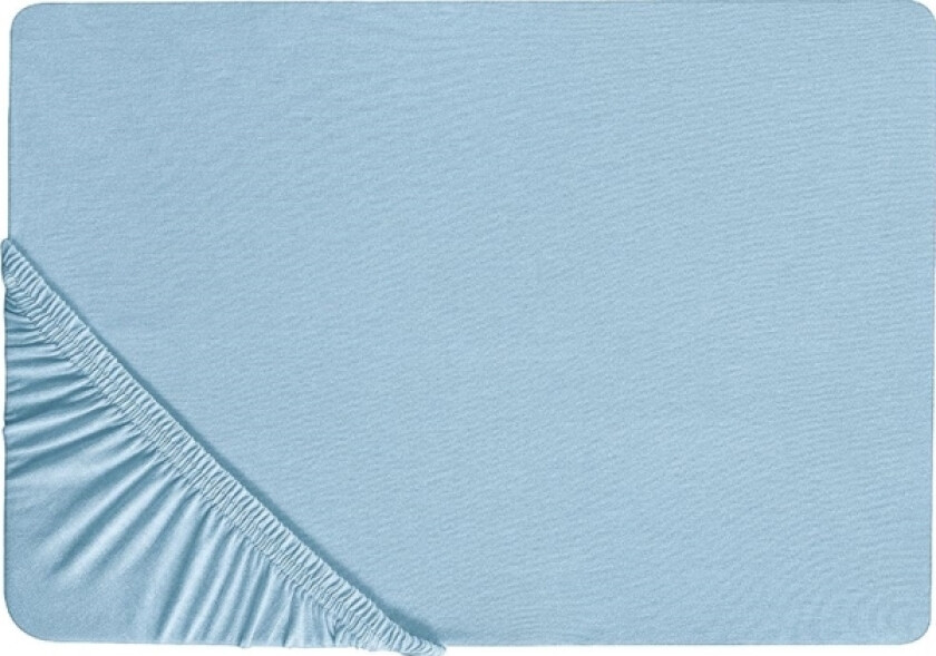Cotton fittingslaken 200 x 200 cm blå HOFUF