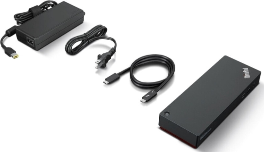 ThinkPad Universal Thunderbolt 4 Smart Dock, Koblet med ledninger (ikke trådløs), Thunderbolt 4, 3,5 mm, Sort, 40 Gbit/s, 60 Hz